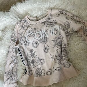 Calvin Klein light pink floral sweatshirt